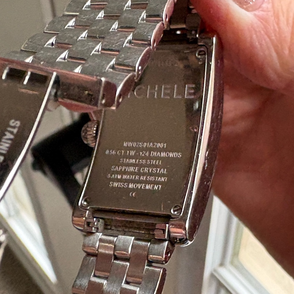 Michele Urban Silver Diamond-Accented Watch. Exceptionally priced. - Picture 6 of 11